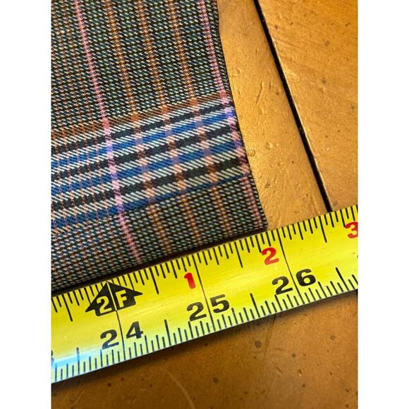 Veronica Beard Clerence Pant Tweed Waist Tie Paperbag Plaid Brown Trouser Size 8 - Picture 15 of 15